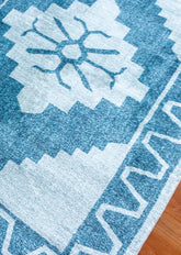 Modern Style Blue Area Rug